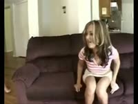 Incest video of coed daughter dropping skirt and bending over so dad can penetrate her anally